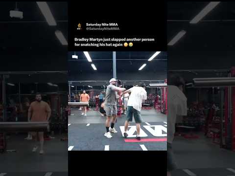 Bradley Martyn just SLAPPED another person for snatching his hat 😳. #ufc #bradleymartyn