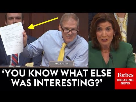 BRUTAL: Jim Jordan Brings The Receipts In Fierce Confrontation With Hochul Over Sanctuary Policies