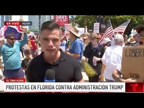 Protestas en Miami y Fort Lauderdale contra administración de Trump