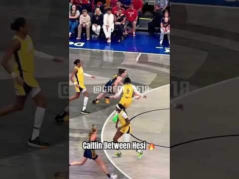 Caitlin went between then got her with the Hesi #caitlinclark #basketball #wnba