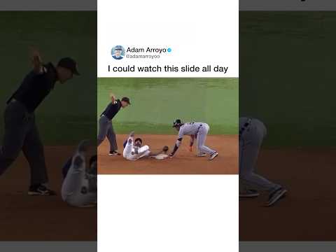 Smooth slide 😳 #baseball