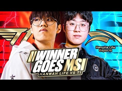 LAST CHANCE FOR MSI - T1 VS HLE - LCK SPRING 2025