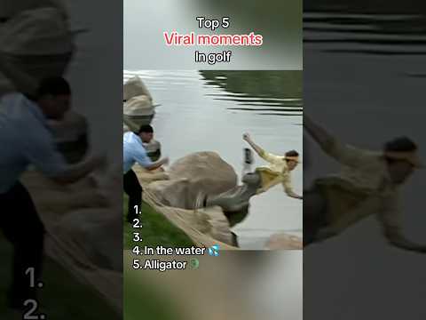 Most viral moments in golf - golfer thrown into the water