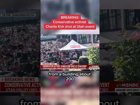 BREAKING: Conservative activist Charlie Kirk shot at Utah event