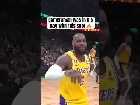 LeBron trying to kick the cameraman off 😂